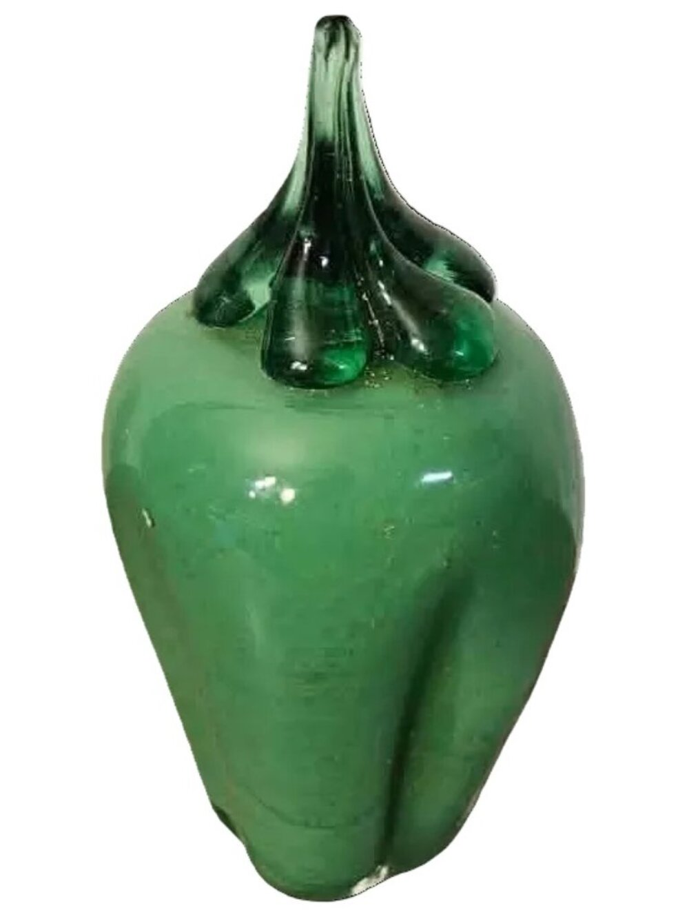 Murano Style Hand Blown Glass Bell Pepper Figurine -- ITEM 2453
